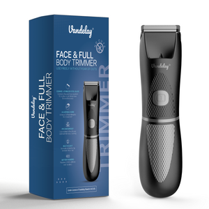Vandelay Premium Men's Grooming Trimmer: Cordless, Waterproof, LED Spotlight, Sensitive Skin Tech - Beard, Body, & Intimate Grooming | AAA Battery, Travel Lock - 3-Second Activation