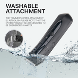 Vandelay Ultimate Men's Grooming Body Trimmer: Perfect for Private Area Shaving, Beard, and Pubic Hair Grooming - Waterproof, Cordless, LED Spotlight, 1.5 Hours Runtime, Wireless Charging, Sensitive Skin Technology, and No-Cut Ball Trimming