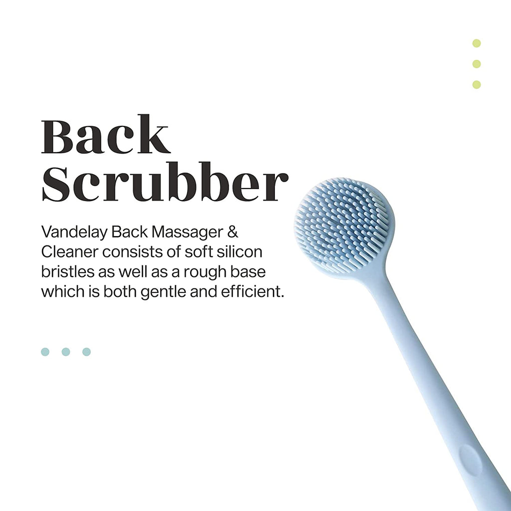 Vandelay Silk Series- Silicon Double Sided Back Massager Brush