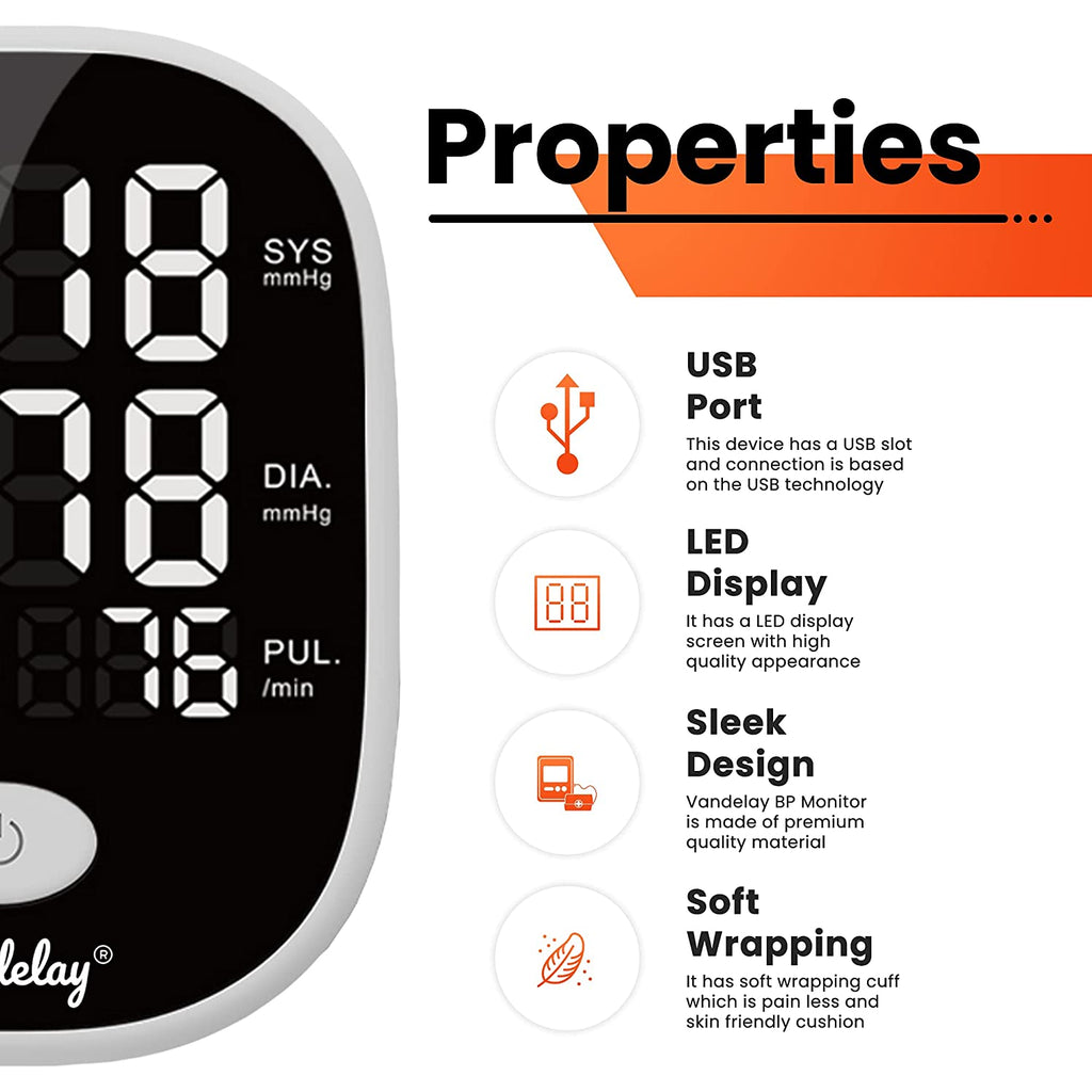 Vandelay BP900 Fully automatic Blood Pressure Monitor (Black)