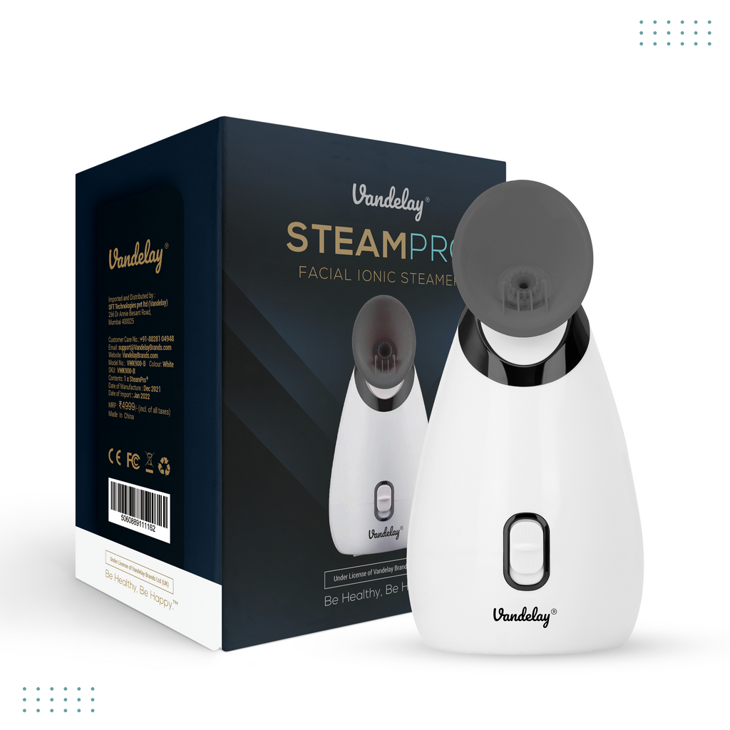 Vandelay Facial Steamer SteamPro+ - For Cough, Cold, Beauty & Sinus
