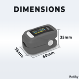 Vandelay® Electronic Fingertip Pulse Oximeter (Grey) - C101H1
