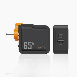xiTix 2 Port GaN Wall Charger with up to 65W Power Delivery