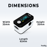 Vandelay Pulse Oximeter Digital Fingertip ( Black & White )